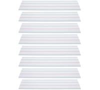 8 Pezzi Targhetta Magnetica a Quattro Righe in Plastica, Scrivania | Etichetta Riscrivibile e Riutilizzabile, per Nomi Personali e Banchi, Design Multiuso