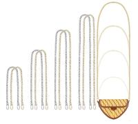 8 Pezzi Tracolla per Borsa Donna 40/60/80/120cm Argento Oro Catena per Borsa a Tracolla Set,Catena per Borsa Manici per Borse Catena in Metallo per Borse a Tracolla Pochette Portafoglio