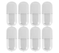 8 Pezzi Tubetto Lucidalabbra 3ml in Plastica con Applicatore | Chiusura Sicura, Formato Bianco Trasparente, per Balsamo Labbra e Rossetto Liquido, Viaggio Fai