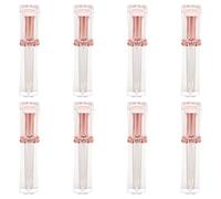 8 Pezzi Tubo Lucidalabbra Ricaricabile 3,5ml in PP con Pennello | Creazione Fai e Ritocchi fuori Casa, Chiusura Sicura, Formato Compatto,