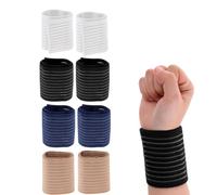 8 Pezzi Tutore Polso, Fascia da Polso, Polsiera per Tendinite Polso Regolabile Tutore Tunnel Carpale Elastica con Chiusura in Velcro Adatto per Uomini e Donne per Sport, Palestra, Lavoro（4 Colori）