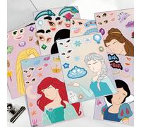 8 pezzi Ufficiale Adesivi Puzzle Principessa Cartone Animato Fai Da Te Assemblaggio Puzzle! Adesivi cartoni animati in PVC Impermeabile Per Decorazione Bagaglio, Chitarra, Tazza D'acqua, Custodia Del