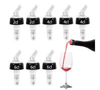 8 Pezzi Versatore Automatico Misurato 2cl/4cl/6cl Versatori per Bottiglie Plastica Liquore Beccucci Bottiglie per Collo Bottigli 18-20 mm Vino Versa