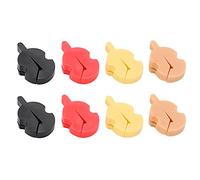 8 Pezzi Violino in Gomma Pratica Silenziosa per L'allenamento di Violino Ultra Calmo - Silenziatori Morbidi e Flessibili per Sessioni Pratiche - Khaki Red Yellow Black