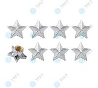 8 Pezzi YOU.S Alu Stern Valvole Coprivalvole Argento Copertura Per Auto PKW LKW