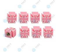 8 Pezzo You.S Coperture Valvole Croce Ferro Fucsia Auto Camion Moto Bici
