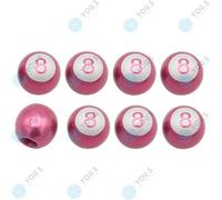 8 Pezzo You.S Coperture Valvole Palla Biliardo 8 Rosa per Auto Camion Moto Bici