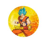 8 Piatti in Cartone Dragon Ball Z 23 cm - Giallo