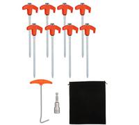 8 picchetti per tenda da campeggio con presa esagonale, perno da terra per esterni, a vite lunga, picchetti per tende da trekking, picchetti da campeggio, facili da usare