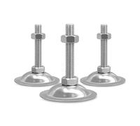 8 piedini di livellamento regolabili, base for gambe del tornio, 66 mm, filettatura M12 in ferro zincato piedini regolabili per mobili(66xM12x100mm)