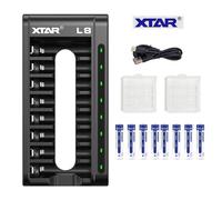 8 pile litio AAA 1,5v ricaricabili batterie minstilo 1200mWh caricabatterie XTAR
