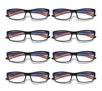 8 Pk Unisex da Uomo Blu Luce Blocco Occhiali da Lettura Nero Blu Telaio