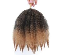 8 pollici Afro sintetico Crochet Marley Braids Hair Kinky Twist Braiding Hair Extensions for donne(1B-27)