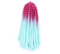 8 pollici Fluffy Spring Twist Croceht Hair Short Bomb Twist Trecce for trecce in fibra sintetica a farfalla Extension for capelli(B9)