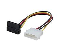 8 Pollici Molex a 4 Pin Maschio a Angolo retto 2X Sata. Cavo Adattatore Compatible with convertitore Y-Splitter a 90 Gradi di Potenza a 15 Poli, ATX 12V / 5V e HDD/SSD Uso (Size : 15cm, Color : T