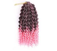 8 pollici Ombre sintetico Curl Bounce Crochet Hair Afro Kinky Curly Crochet Trecce(pink)