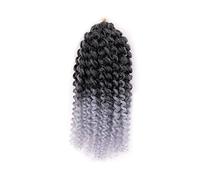 8 pollici Ombre sintetico Curl Bounce Crochet Hair Afro Kinky Curly Crochet Trecce(T1B/Silver G)