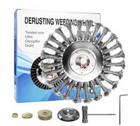 (8 Pollici) Testina Decespugliatore, 25.4mm Spazzola per Erbacce con 4 Accessori, Spazzola per Decespugliatore per la Pulizia di Erbacce, Muschio e Rovi, Rimozione Della Ruggine