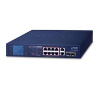 PLANET GSD-1222VHP switch di rete Non gestito Gigabit Ethernet [10/100/1000] Supporto Power over [PoE] 1U Blu (8-Port 10/100/1000T 802.3at - PoE + 2-Port 1000SX SFP Switch with smart color LCD [120W Budget, Stand [GSD-1222VHP]