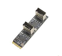 8 porte Non-RAID SATA III 6Gbp/s a M.2 B+M Adattatore chiave PCI-e 3.0 x2 bandwith