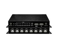 8 Porte USB Sincronizzatore - Switch/distributore KVM, Controller Di Sincronizzazione Tastiera Mouse USB 8 Ingressi E 1 Uscita, Distributore Di Giochi Multi DNF In Metallo