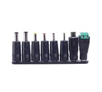 8 punte DC5521 Adattatore di alimentazione Set per computer portatili Include connettori maschio e femmina Soluzione di ricarica dispositivo elettronico