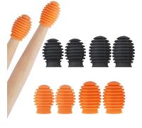 8 punte per bacchette da batteria in silicone, per pratica silenziosa, design a spirale, per la riduzione del rumore, per bacchette 5A e 7A, punte in silicone portatili per l'allenamento della