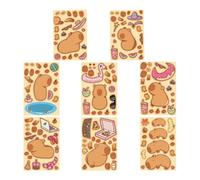 8 pz/16 pezzi unici Capibara Puzzle Sticker Set per progetti fatti a mano Decalcomanie Animali Accessori