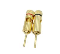 8 pz/4 paia 2mm rame placcato oro adattatore spina a banana terminali a banana diritti connettori for altoparlanti connettore di cablaggio(8 Black)