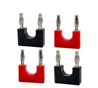 8 pz 4mm Spina a Banana Connettore Elettrico Spina di Cortocircuito Terminale Adattatore Coppia J.20004(Red 8Pcs)