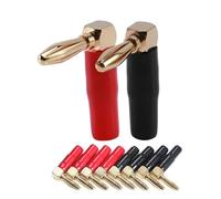8 pz 4mm vite chiusa altoparlante ad angolo retto spina a banana connettori a banana placcati oro 24K for cavo 'altoparlante