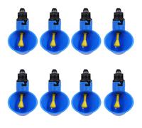 8 pz Bevitori di Pollo Automatici Waterers Poultry Watering Cups Bowl (Blue)