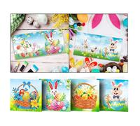 8 pz Carte di Pasqua Kit Pittura Diamante 5D FAI DA TE Pittura Diamante Kit di