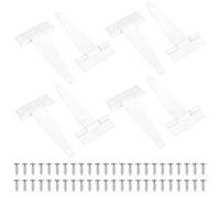 8 Pz Cerniere a T per Legno, Bianca Cerniere per Porte in Legno, 124mm Cerniera per Cancello per Cancelletto Giardino Finestre Porte di Fienili