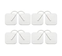 8 pz. E-Cron Compatibili Elettrodi di ricambio per Elettrostimolatori TENS, EMS, Beurer, Sanitas etc. 5x5cm Cuscinetti, Connessione a Spina, Duraturi, Autoadesivi e Riutilizzabili.