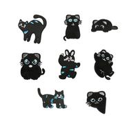 8 Pz Gattini Cucire Su Ferro Macchie Cartone Animato Gatti Ricamato Macchina Da Cucito Per Zaini Decorazioni Gatti Ferro Cartoni Animali Ricami Per Jeans Di Abbigliamento