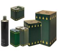 8 PZ LATTINE LATTINA TANICHE TANICA BANDA STAGNA PER OLIO LT.3 CON TAPPI