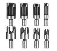 8 PZ Legno Plug Hole Cutter Taglio Strumento Drill Bit Set 6/10/13/16mm Lavorazione Del Legno Sughero