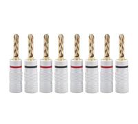 8 pz/lotto tipo a dente di sega 4mm spina a banana placcato oro jack audio connettore cavo a banana maschio