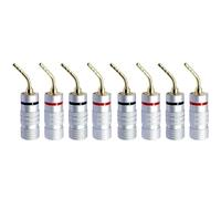 8 PZ Placcato Oro 2 MM Pin Spina Vite Chiusa Connettori a Banana senza Saldatura jack for L'altoparlante 'amplificatore di Potenza