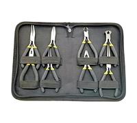 8 pz/set pinze a becco piatto/naso a catena/pinze a becco rotondo/pinze a becco piegato/taglierina laterale/pinze per taglio finale