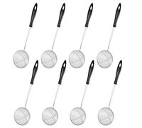 8 retini per colino fonduta, in acciaio inox, con manici, a maglia fine, colino da cucina, pratico setaccio per spaghetti, verdure e accessori hot pot
