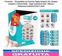 8 ricariche pannolini x Tommee Tippee Sangenic Tec, Simplee Sangenic e...