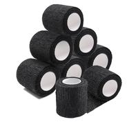 8 Rotoli Benda Elastica Coesiva - LEAYOKA 5cm x 4,5m Copertura per Impugnatura per Tatuaggio Elastica Nastro Autoadesivo per Macchinetta da Tatuaggio Sport Nastro Bendaggio Adesiva Coesiva