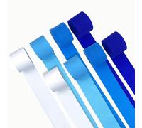 8 Rotoli di Carta Crespa,BluNastro Carta Crespata, 4 Colori, Stella Filante di Carta Seta, Per la Decorazione di Matrimonio, Festa di Compleanno, Decorazione di Natale (4,5 cm x 25 m/rotolo)