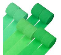 8 rotoli di carta verde, rotoli lunghi di carta crespa, nastri per palloncini, rotoli di carta per composizioni di compleanno, utilizzati per decorazioni di compleanni e feste di matrimonio