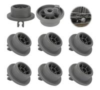 8 rotoli di vimini per lavastoviglie, universali, ruote di ricambio compatibili con Bosch, Siemens, Neff, Beko, parti di ricambio e accessori per lavastoviglie