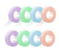 8 Rotoli Nastro per Extension Ciglia, Adesivo Eyelash Tape, Nastro Microporoso Traspirante, Nastro Tessuto Traspirante per Ciglia l’Applicazione di Estensioni