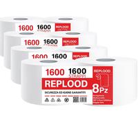 8 Rotoloni Carta Asciugatutto - 2 Veli - 6400 Strappi - Uso Alimentare e Casa