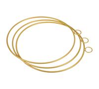 8" Rotondo Metallo Floreale Cerchio,3pz Placcato Ghirlanda Cornice Macramè oring